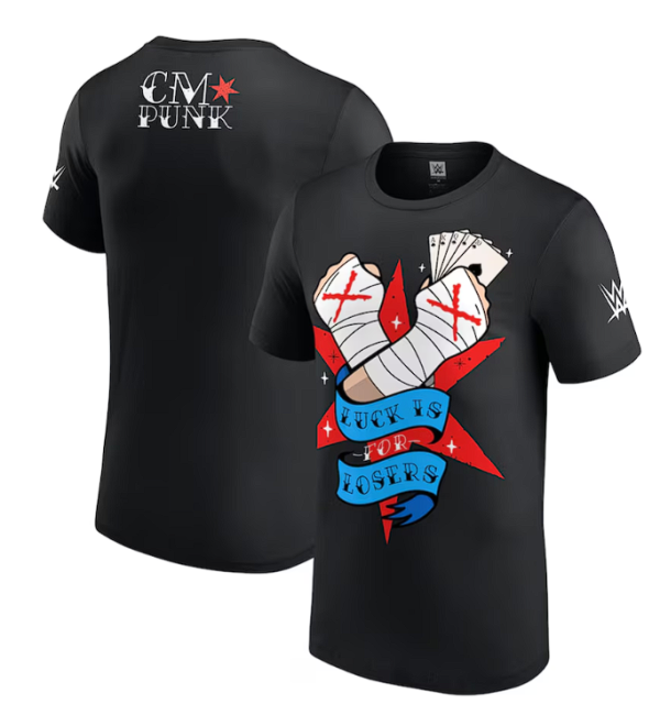 Polera WWE CM Punk Luck Is For Losers Vegas