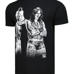 Polera WWE Ripple Junction Black Rhea Ripley x Terrifier Black & White Poses