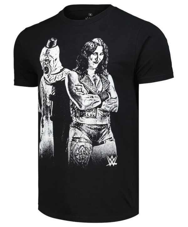 Polera WWE Ripple Junction Black Rhea Ripley x Terrifier Black & White Poses