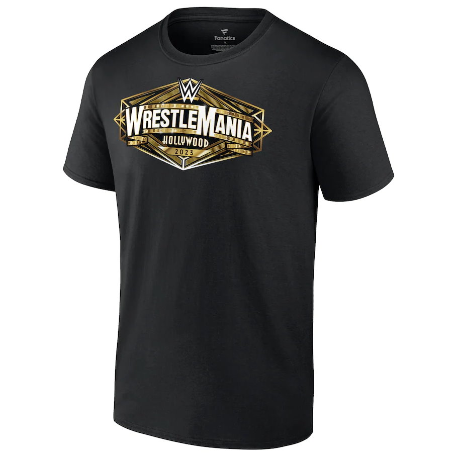 Polera WrestleMania Hollywood Logo