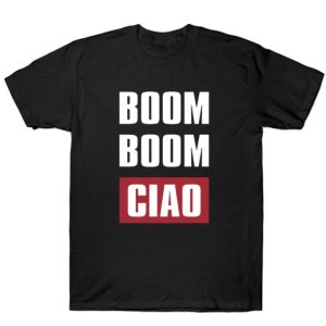 Polera La casa de papel "Boom Boom ciao"