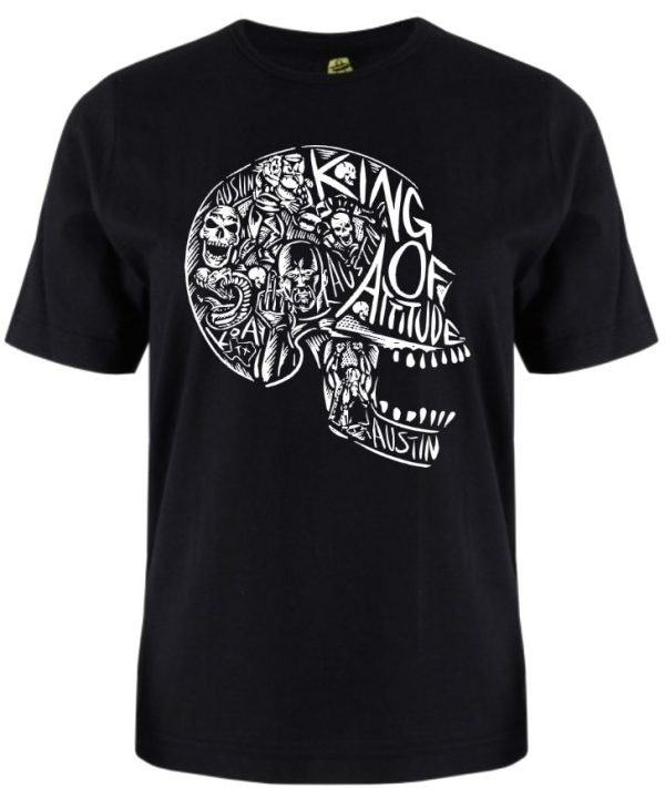 Polera Stone Cold Steve Austin "King of Attitude" - Skull