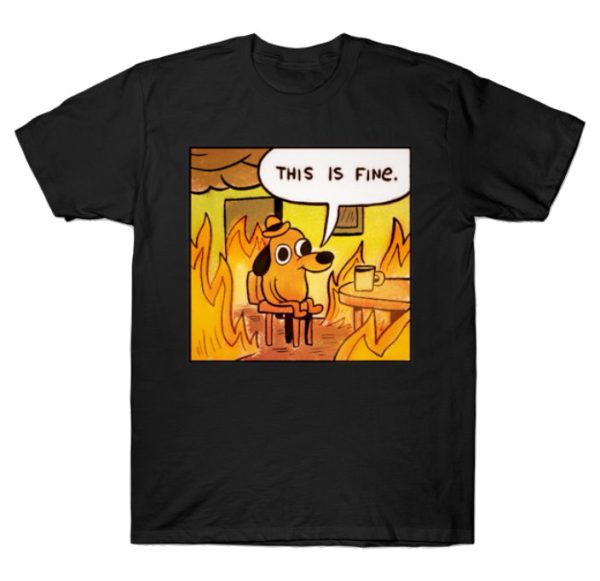 Polera Coronavirus "This is fine"