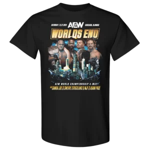 Polera AEW Worlds End 2025 Matchup - Samoa Joe vs Hangman Adam Page vs Swerve Strickland vs MJF