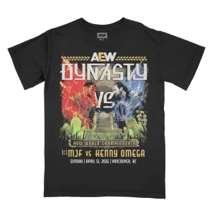 Polera AEW Dynasty 2026 Matchup T-Shirt - MJF vs Kenny Omega