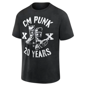 Polera CM Punk 20 Years Boots Boxy